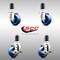 Service Caster 3 Inch 316SS Solid Poly Swivel 1-5/8 Inch Expanding Stem Caster Brake SCC, 2PK SCC-SS316EX20S314-SPUS-2-TLB-2-158 - alternate 4